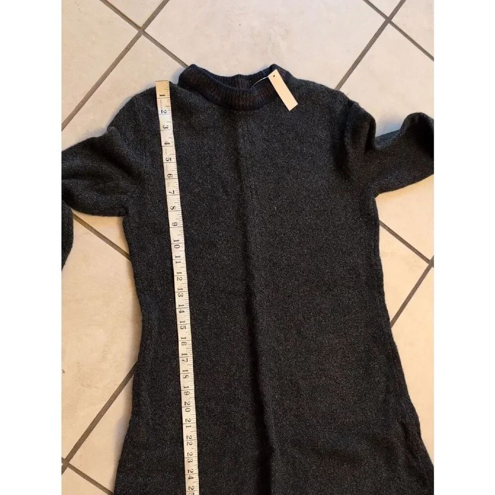 NWT Madewell Southgate Sweater Dress Mini Long Sleeve Black S - Picture 9 of 13